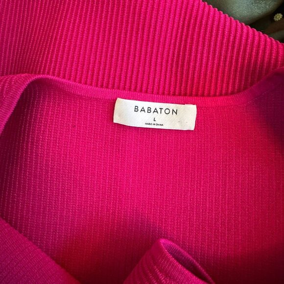 Babaton Aritzia Bodycon Squareneck Tank Dress Womens Size L‎ Pink Legally Blonde - Picture 10 of 11